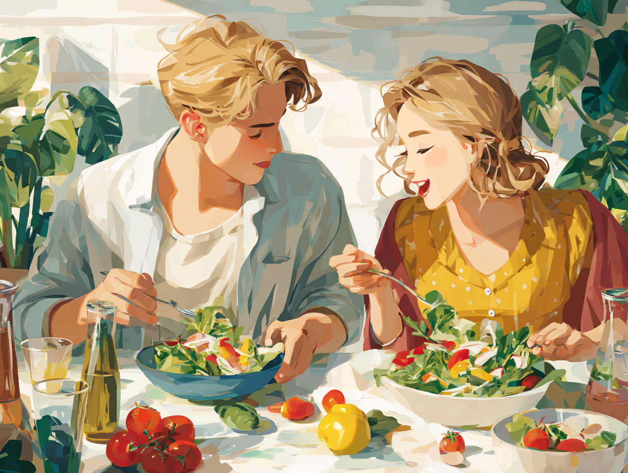 Sog'lom taomlar - rangli sabzavotlar va mevalar